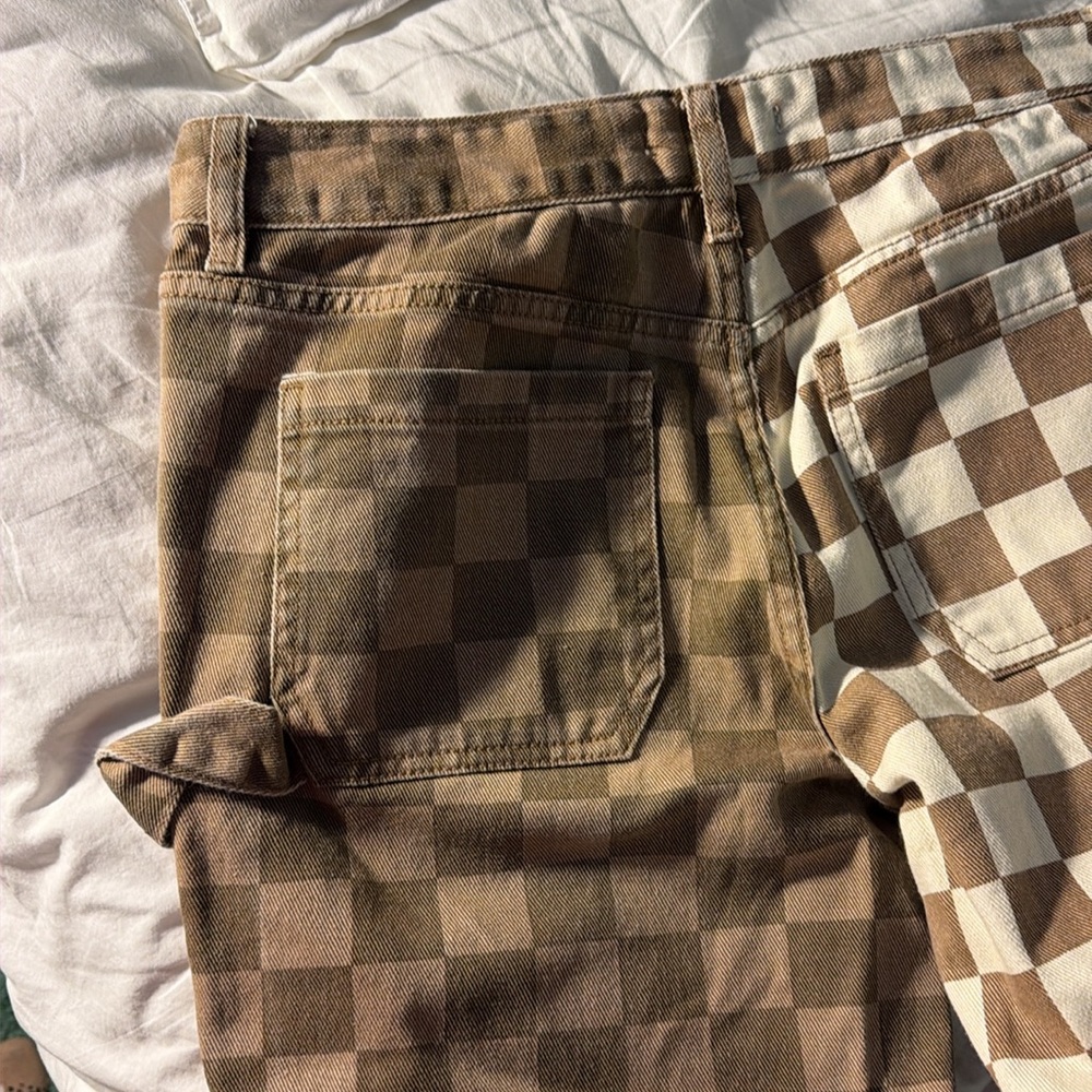 Checkered Brown and Cream PacSun jeans - Picture 5 of 8